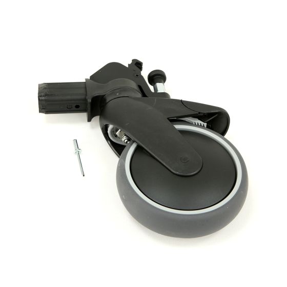 Hinterrad für Handbremse, Ø125 mm, komplett mit Bremse und Richtungsfeststeller